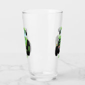 Cute green happy boerderij tractor cartoon illustr glas (Links)