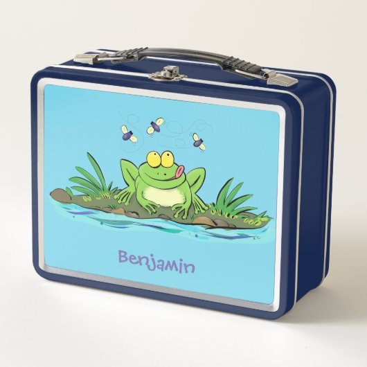 Cute green hongkikker cartoon illustratie (Voorkant)