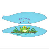 Cute green hongkikker cartoon illustratie basketbal (Panelen)