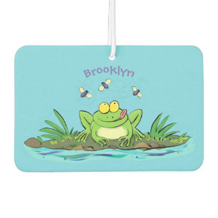 Cute green hongkikker cartoon illustratie luchtverfrisser