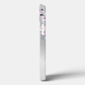 Cute Green Hummingbird Cherry Blossom Monogram Case-Mate iPhone Case (Achterkant / Links)