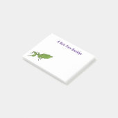 Cute green leaf insect cartoon post-it® notes (Schuin)