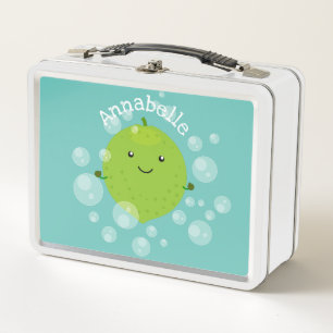 Cute green limoen bubbles cartoon afbeelding