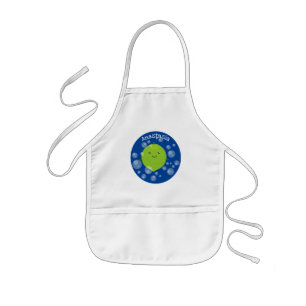Cute green limoen bubbles cartoon afbeelding kinder schort