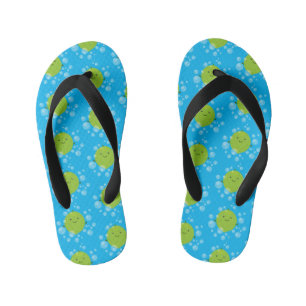 Cute green limoen bubbles cartoon afbeelding kinder teenslippers