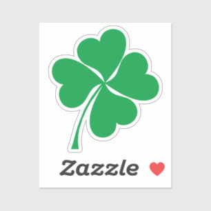 Cute Green Lucky 4 verlaat hart Clover shamrock Sticker