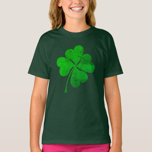 Cute Green Lucky 4 vertrekt Clover St. Patrick's D T-shirt (Voorkant)