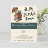 Cute Green Merry Mushrooom Ugly Sweater Kerstmis Kaart (Staand voorkant)