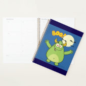 Cute Green Monster Halloween Boo (Devant avec enveloppe)