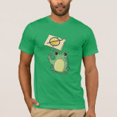 Cute Green No Kings Frog T-shirt (Devant)