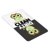 Cute Green Owl Dishwasher Magnet Magneet (Rechterzijde)