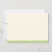 Cute Green Owl Neutral Baby shower Merci Cartes (Dos)