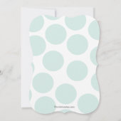 Cute Green Polka Dots Cross-Communitation Invitati Kaart (Achterkant)