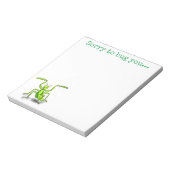 Cute green praing mantis cartoon illustration notitieblok (Gedraaid)