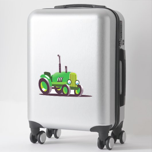 Cute Green Tractor Sticker (Koffer)