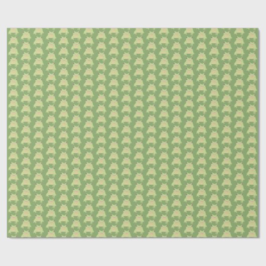 Cute Green Tree Kikker - transparant patroon. Cadeaupapier (Vlak)