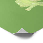 Cute Green Tree Kikker - transparant. Poster (Hoek)