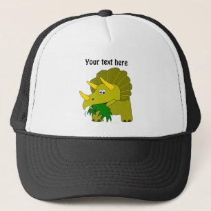 Cute Green Triceratops Cartoon Dinosaur Trucker Pet