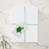 Cute Green Turtle Cadeaulabel (Met Touw)