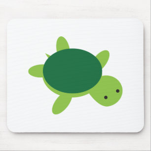 Cute Green Turtle Muismat