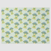 Cute Green UFO Pattern Tissuepapier (Voorkant)