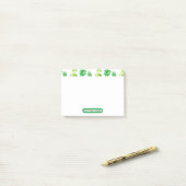 Cute Green Waterverf Oerwoud Dinosaur Pattern Post-it® Notes (Op bureau)
