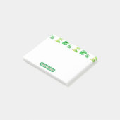 Cute Green Waterverf Oerwoud Dinosaur Pattern Post-it® Notes (Schuin)
