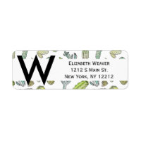 Cute Green Waterverf Paint Summer Cactus Pattern