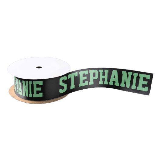 Cute Green & White Custom Name Lint (Spoel)