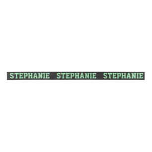 Cute Green & White Custom Name Lint