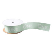 Cute Green White One Typografie Lint (Spoel)