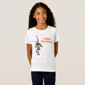 Cute Green Witch Halloween T-shirt (Voorkant volledig)