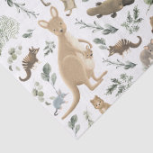 Cute Greenery Australian Animals Boy Baby Birthday Tissuepapier (Detail)