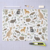 Cute Greenery Australian Animals Boy Baby Birthday Tissuepapier (Craft)