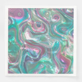 Cute Greenery Pink Blue Abstract Marble Pattern Servet (Voorkant)
