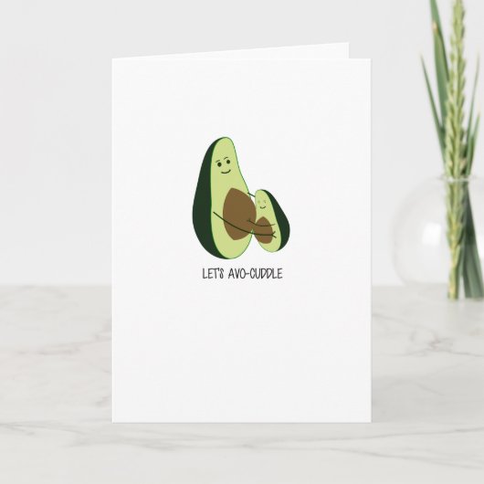 Cute Greetings Card - Let's Avo Cudle! Kaart (Voorkant)