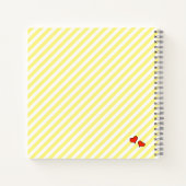 Cute grenouille Carnet spiral jaune et blanc (Dos)