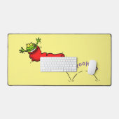 Cute grenouille dans une chaussette rouge saut de  (Clavier et souris)