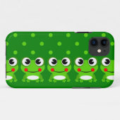 Cute grenouille et Polka coques iphone (Dos (Horizontal))