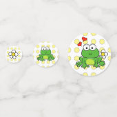 Cute grenouille Table d'anniversaire Confetti (Derrière)