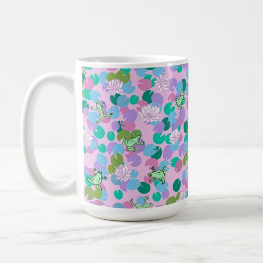 Cute grenouille tasse d'art avec arrière - plan ro (Gauche)