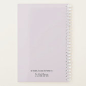 Cute Grey Elephant Speech Bubble Soft Paars Kind Planner (Achterkant)