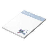 Cute Grey Kat met een hart op maat Notitieblok (Gedraaid)
