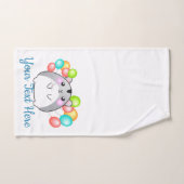 Cute Grey Kawaii Hamster (Serviette à main)