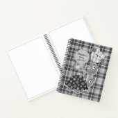 Cute Grey Plaid Animaux Baby Journal (Intérieur)
