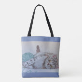 Cute Grey Tabby Chat Kitten Jouer Sac fourre-tout (Dos)