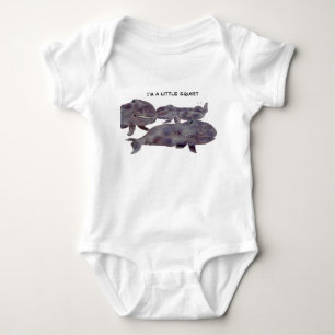 Cute Grey Whales Baby Apparel Romper