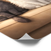 Cute Grey, White & Black Kittens Wall Art Poster (Coin)