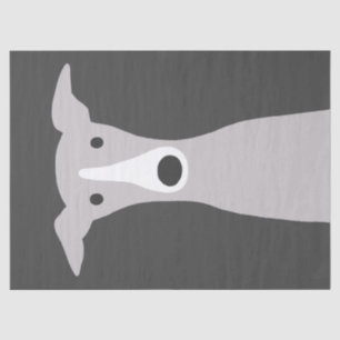 Cute Greyhound (Italiaanse Greyhound) of Whippet D Tissuepapier