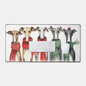 Cute Greyhounds in Winter Scarts (Clavier et souris)